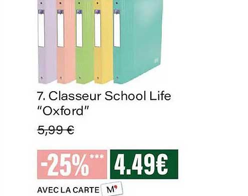 7. Classeur School Life "Oxford"