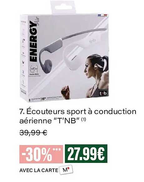 7. Écouteurs sport à conduction aérienne “T’NB”