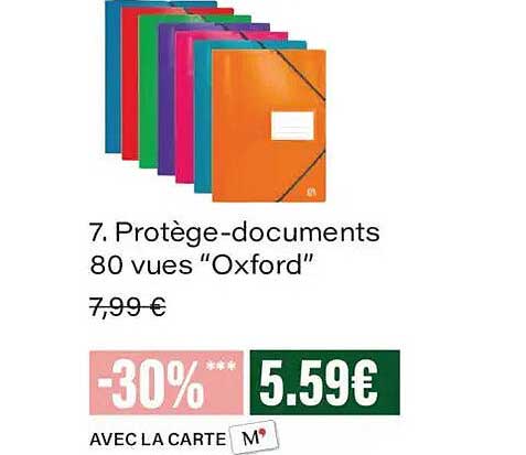 7. Protège-documents 80 vues “Oxford”
