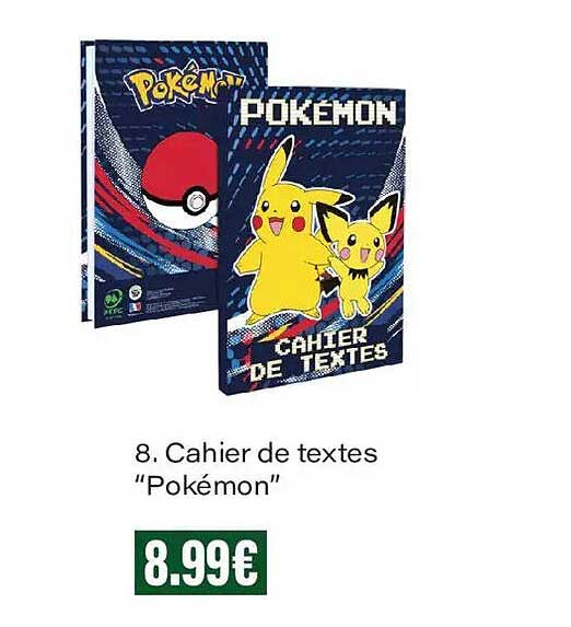 8. Cahier de textes "Pokémon"