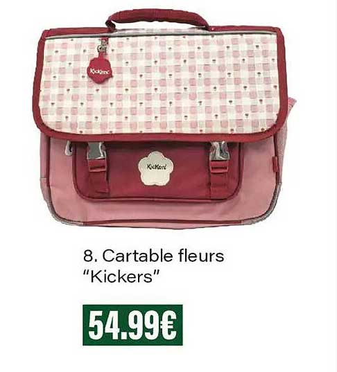 8. Cartable fleurs "Kickers"