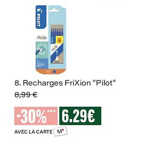 8. Recharges FriXion “Pilot”