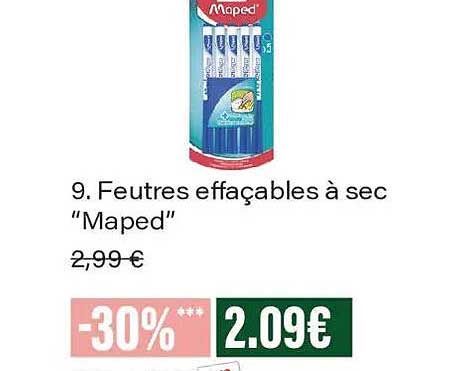 9. Feutres effaçables à sec “Maped”