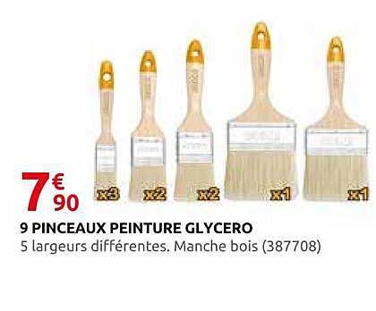 9 PINCEAUX PEINTURE GLYCERO