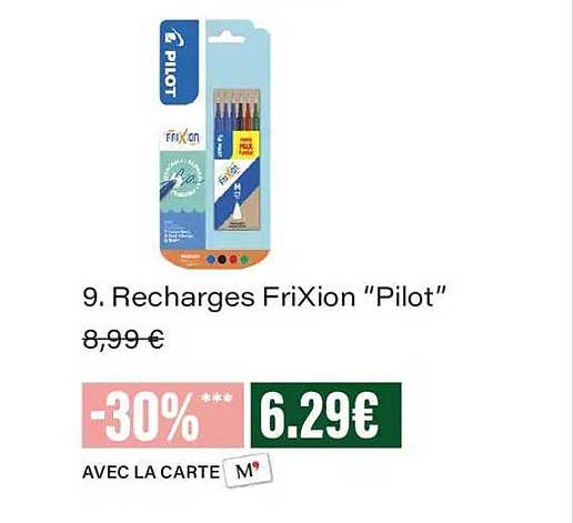 9. Recharges FriXion “Pilot”