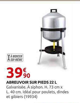 ABREUVOIR SUR PIEDS 22L