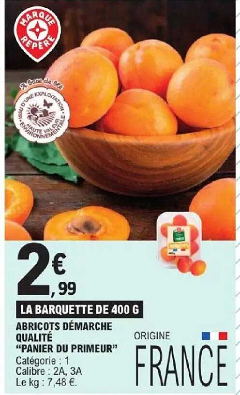 ABRICOTS DÉMARCHE QUALITÉ "PANIER DU PRIMEUR"