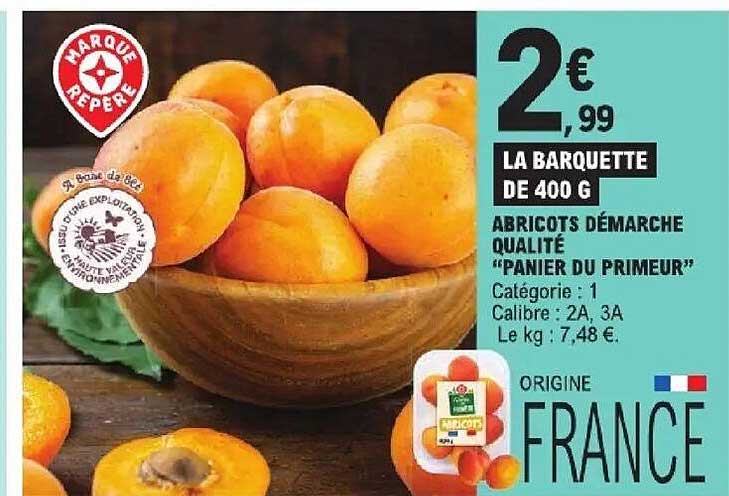 ABRICOTS DÉMARCHE QUALITÉ "PANIER DU PRIMEUR"