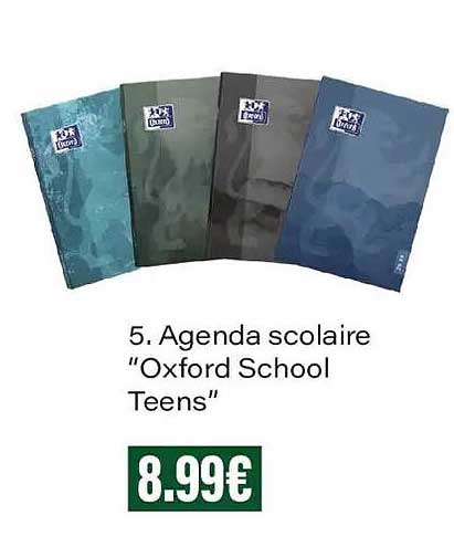Agenda scolaire “Oxford School Teens”