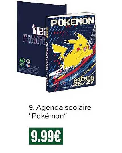 Agenda scolaire “Pokémon”