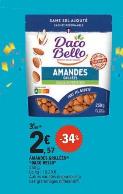 AMANDES GRILLÉES "DACO BELLO" 250 g