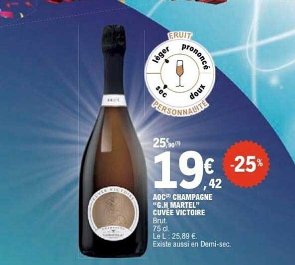 AOC CHAMPAGNE “G.H MARTEL” CUVÉE VICTOIRE