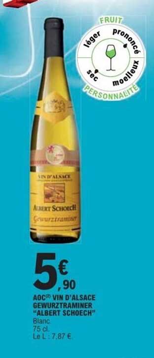 AOC Vin d’Alsace Gewurztraminer "Albert SCHOECH" Blanc 75 cl