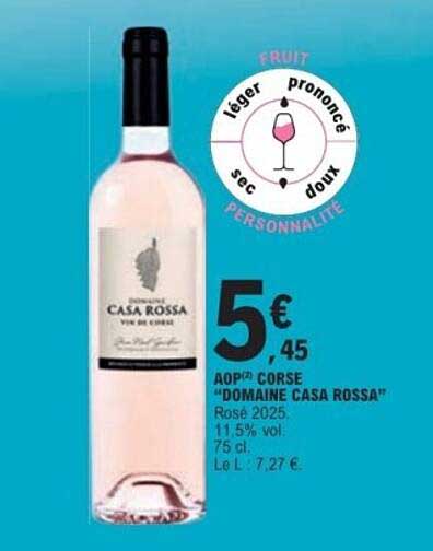 AOP® CORSE “DOMAINE CASA ROSSA” Rosé 2025.