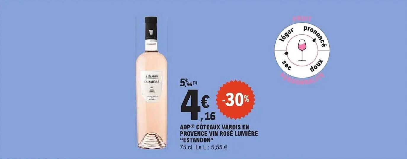 AOP CÔTEAUX VAROIS EN PROVENCE VIN ROSÉ LUMIÈRE “ESTANDON”