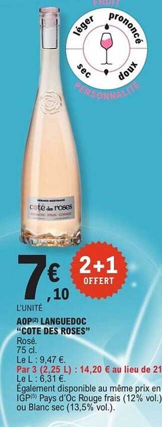AOP(2) LANGUEDOC “COTE DES ROSES”
