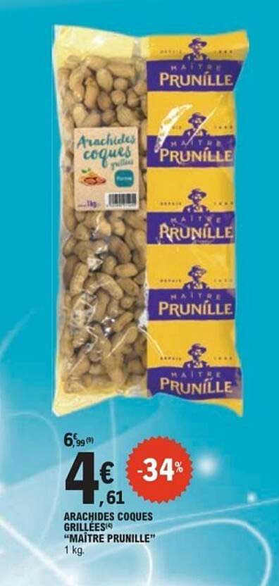 ARACHIDES COQUES GRILLÉES(4) "MAITRE PRUNILLE" 1 kg.