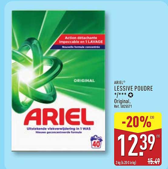 ARIEL LESSIVE POUDRE *** Original.