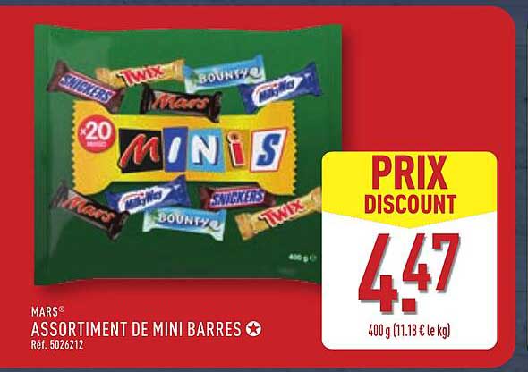 ASSORTIMENT DE MINI BARRES
