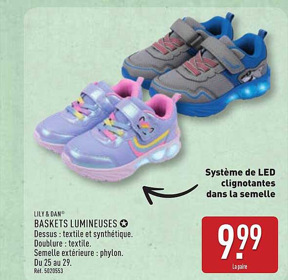 BASKETS LUMINEUSES