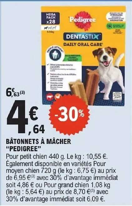 BÂTONNETS À MÂCHER “PEDIGREE”