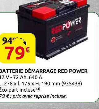 BATTERIE DÉMARRAGE RED POWER