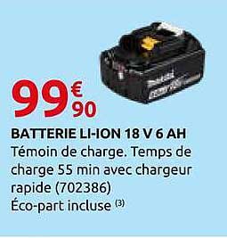 BATTERIE LI-ION 18 V 6 AH