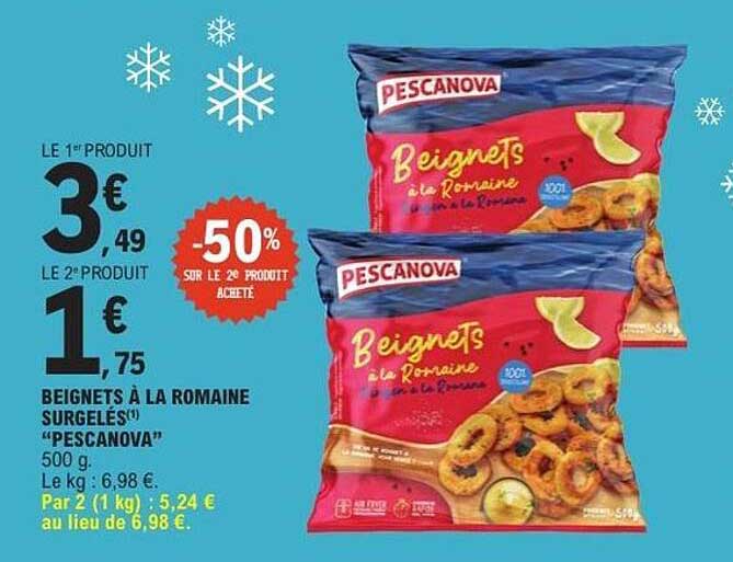 BEIGNETS À LA ROMAINE SURGELÉS «PESCANOVA» 500 g