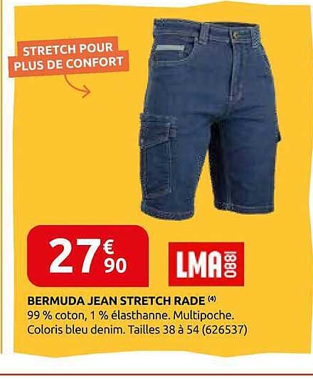BERMUDA JEAN STRETCH RADE