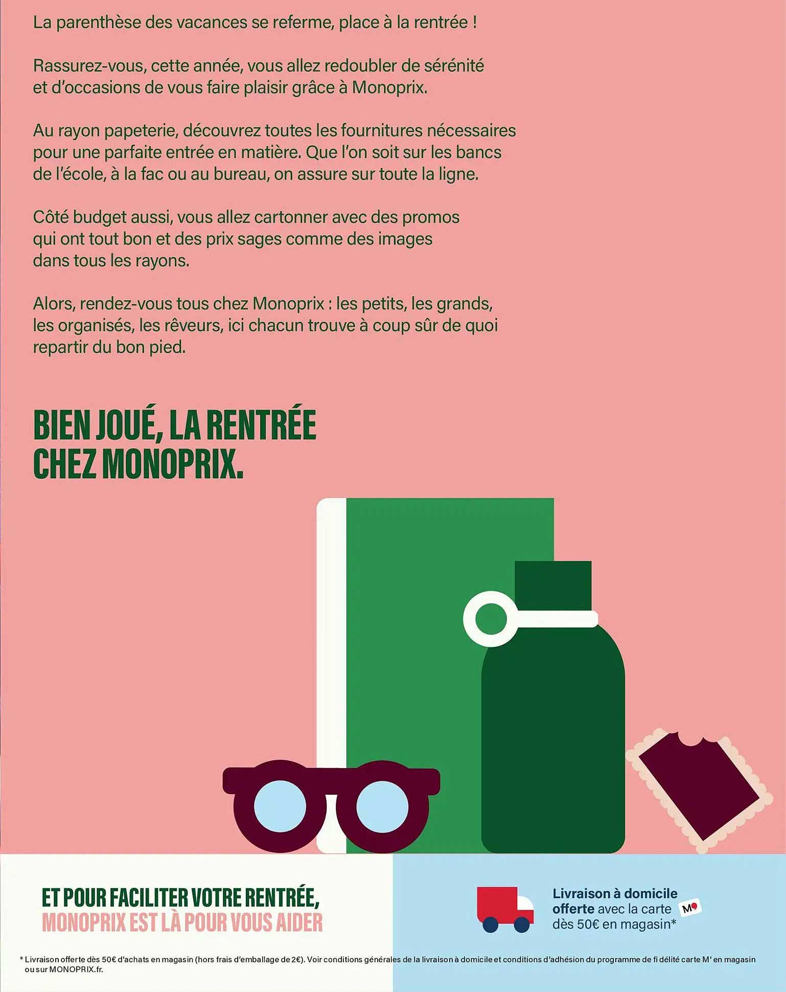 BIEN JOUÉ, LA RENTRÉE CHEZ MONOPRIX.