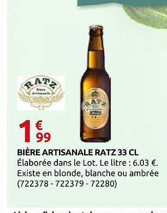 BIÈRE ARTISANALE RATZ 33 CL
