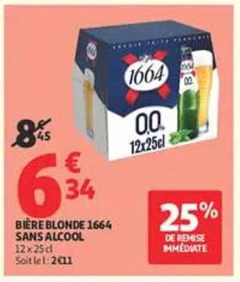 BIÈRE BLONDE 1664 SANS ALCOOL