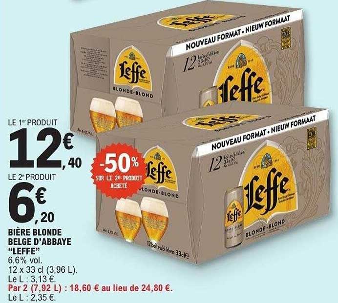 Bière blonde belge d'abbaye "Leffe"