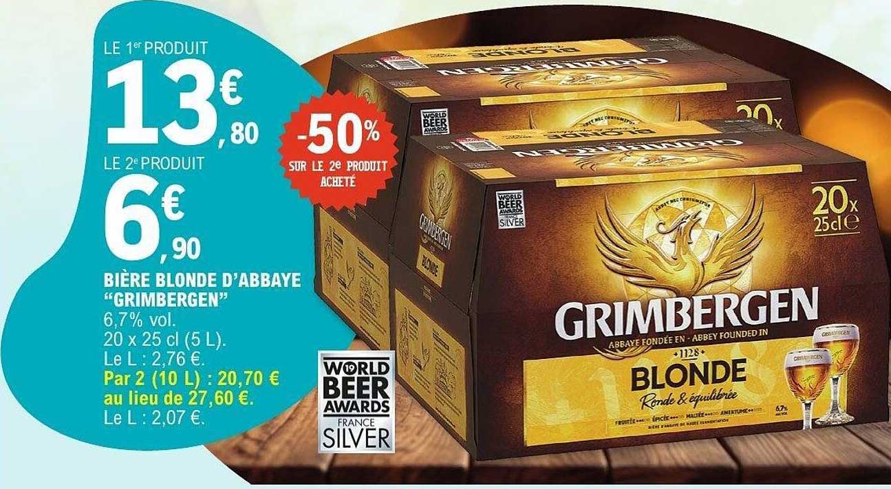 BIÈRE BLONDE D'ABBAYE "GRIMBERGEN"
