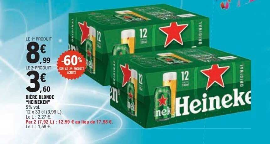 BIÈRE BLONDE “HEINEKEN”