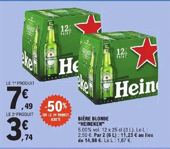 BIÈRE BLONDE “HEINEKEN”