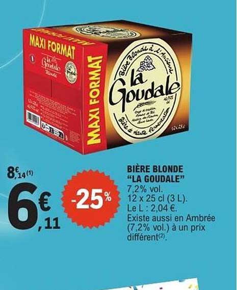 BIÈRE BLONDE "LA GOUDALE"