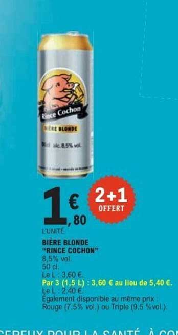 BIÈRE BLONDE "RINCE COCHON"