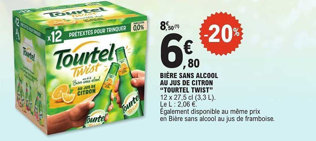 BIÈRE SANS ALCOOL AU JUS DE CITRON “TOURTEL TWIST”