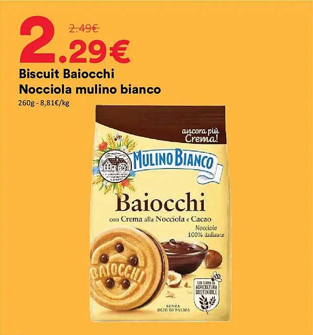 Biscuit Baiocchi Nocciola mulino bianco
