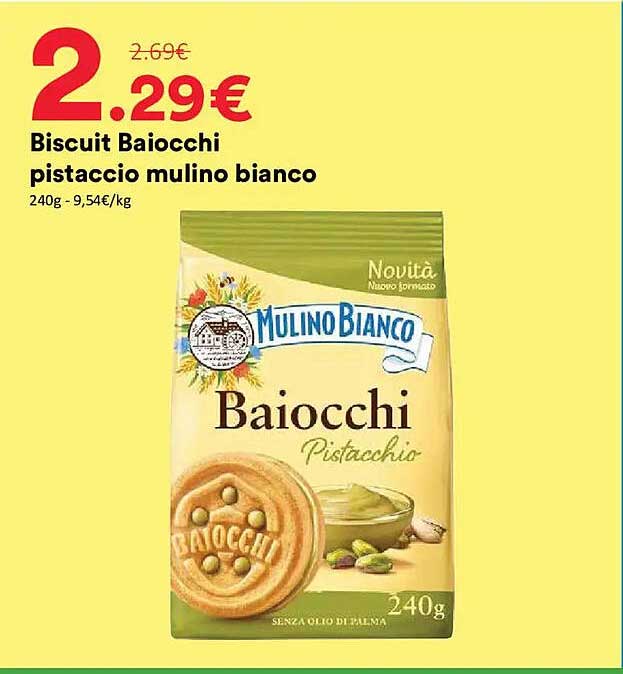 Biscuit Baiocchi pistaccio mulino bianco