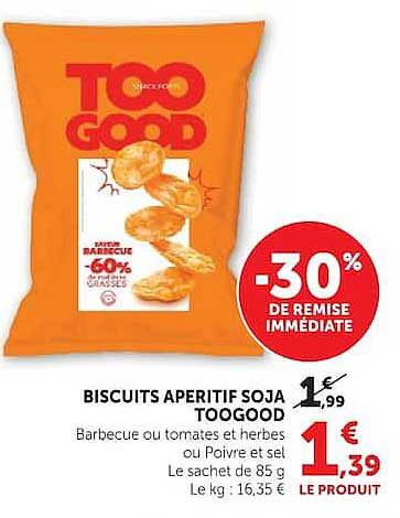 BISCUITS APERITIF SOJA TOOGOOD