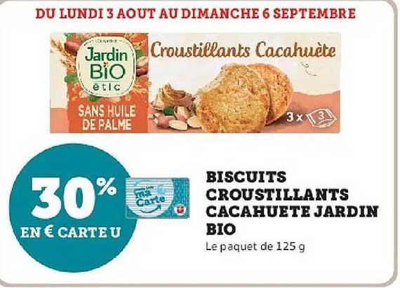 BISCUITS CROUSTILLANTS CACAHUETE JARDIN BIO