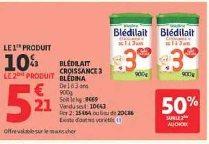 BLÉDILAIT CROISSANCE 3 BLÉDINA