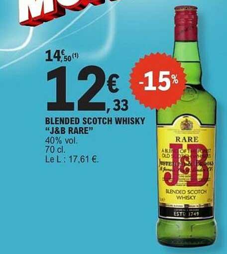 BLENDED SCOTCH WHISKY “J&B RARE”