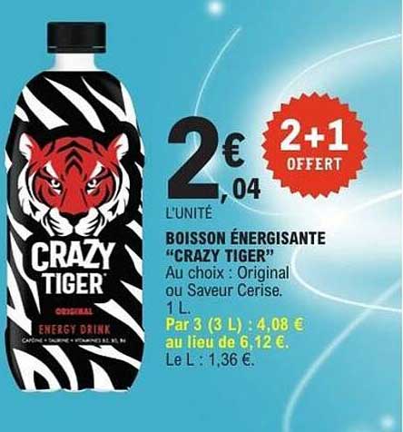 BOISSON ÉNERGISANTE "CRAZY TIGER"