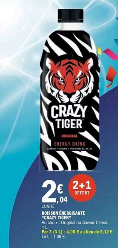 BOISSON ÉNERGISANTE “CRAZY TIGER”