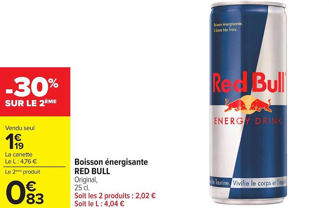 Boisson énergisante RED BULL