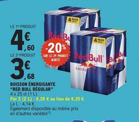 BOISSON ENERGISANTE “RED BULL REGULAR”