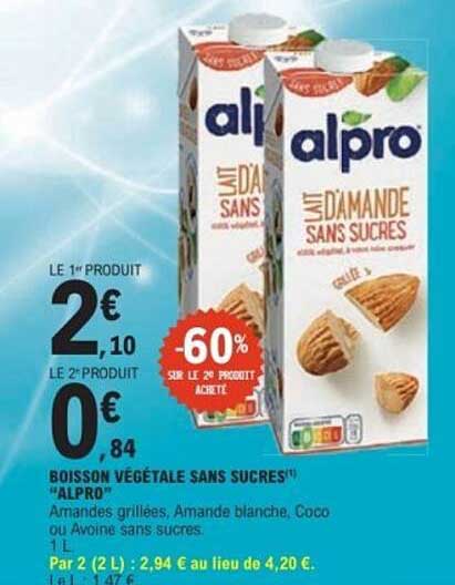 BOISSON VÉGÉTALE SANS SUCRES "ALPRO"